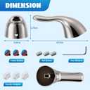 Enhon Lever Handle Kit and Handle Screw Kit, Compatible with American Standard M962160-0020A/030126-0070A, for Single-Handle Pressure Balance Tub and Shower (Brushed Nickel)