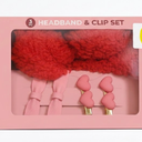 Valentine Themed 3pc Headband & Clip Set