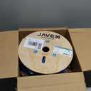 JAVEX 23AWG CAT6A Ethernet Cable Wire 100% Shielded FTP [UL CMR Riser, for PoE++] Made in Taiwan Solid Pure Copper 750MHz, ETL Listed, 500 Feet, Blue
