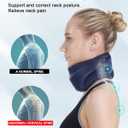 Neck Brace for Sleeping - Cervical Collar Relief Neck Pain and Neck Support Soft Foam Wraps Keep Vertebrae Stable for Relief of Cervical Spine Pressure for Women & Men (Blue, Small)