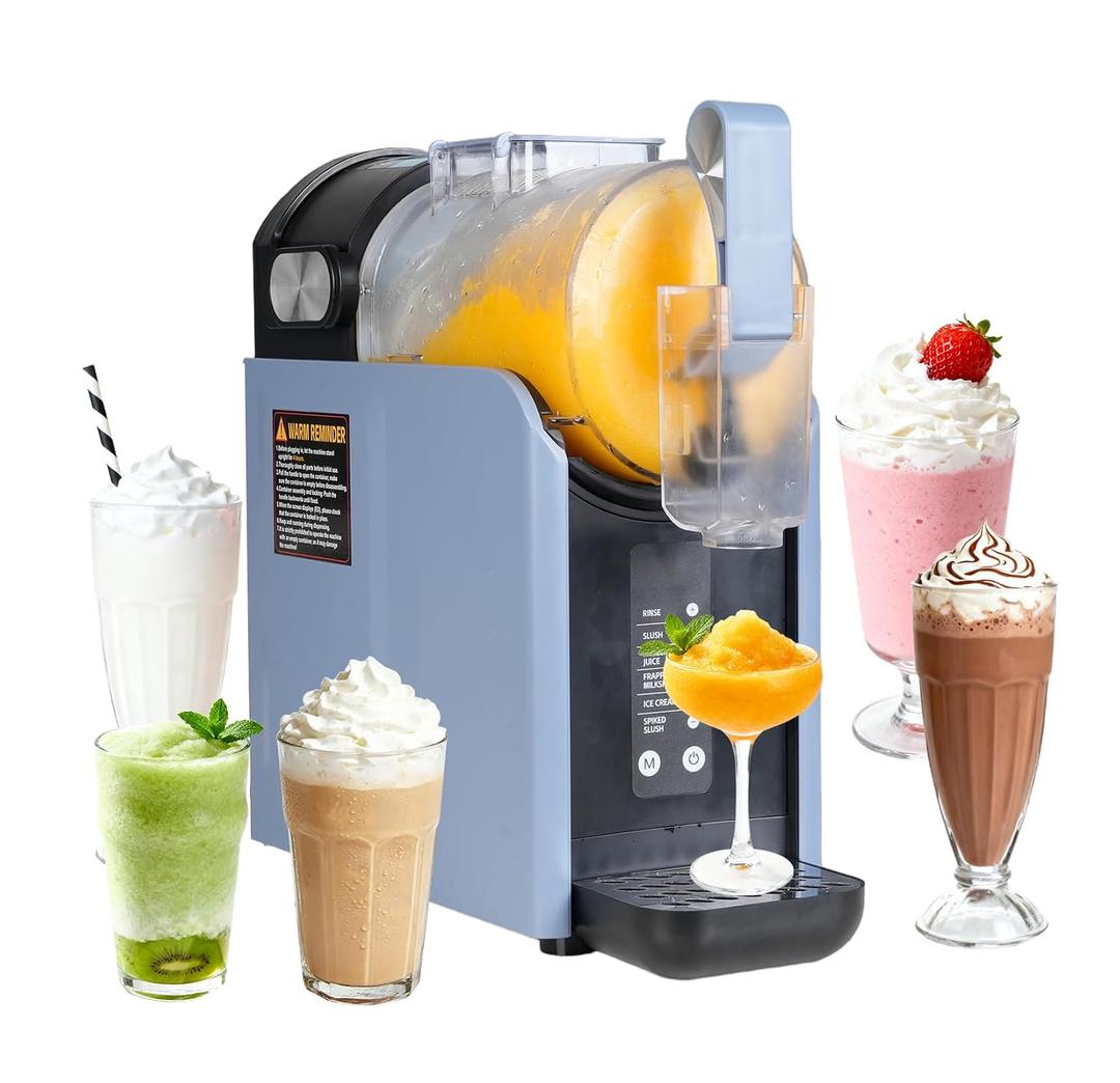 Lifecreek 98oz Slushie Machine for Home with No Ice Needed, 6 Preset Programs, Self-Cleaning Function, Quiet Operation, Perfect for Making Frozen Margaritas, Milkshakes, Smoothies, Frappes,Blue
