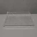 Starry 2 Pack Acrylic Scalloped Tray Clear Acrylic Bathroom Vanity Tray for Bathroom Counter Living Room Decor Organizing Soap Perfume Makeup (Large: 11" L x 5" W + Middle: 8" L x 4" W)