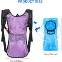 Rave Hydration Pack, Hydration Backpack with 2L Hydration Bladder, Festival Essential Water Backpack for Hiking, Running, Cycling, and Music Festivals