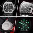 OLEVS Mens Watches Stylish Chronograph Waterproof Luminous Silicon Strap Multifunction Watches for Men Business White Men Wrist Watch