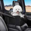 Center Console Dog Car Seat,Pet Puppy Car Seat,Middle Console Dog Armrest Booster Seat for Small Dogs(Black)