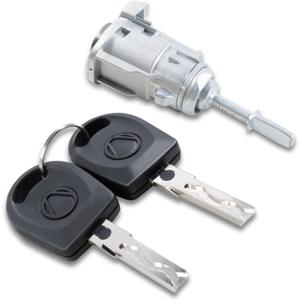 Door Lock Cylinder with 2 Keys Left Driver Side Compatible with 1996-2006 Volkswagen Jetta Passat Golf Polo Replace 604837167