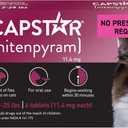 Capstar (nitenpyram) Cat Flea Treatment, Fast-Acting Oral Flea Treatment for Cats 2-25 lbs, Vet-Recommended Medication Tablets Start Killing in 30 Minutes, 6 Doses, EXP: 09/2027