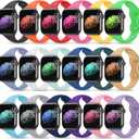 18 Pack Slim Bands Compatible with Apple Watch Band 49mm 46mm 45mm 44mm 42mm 41mm 40mm 38mm for Women Men, Sport Silicone Thin Narrow Strap for iWatch Series Ultra 11 10 9 8 SE 7 6 5 4 3 2 1