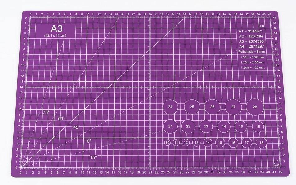 Cutting Mat for Quilting, Arts and Crafts, 18" x 24" Grid, Sewing Mat, Craft Cutting Board, Sewing Supplies and Quilting Tools