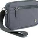 Haytijoe Small Wristlet Wallets for Women Valentines Day Gifts RFID Blocking Travel Wallet Quilted Nylon Phone Purse (Dark Grey)