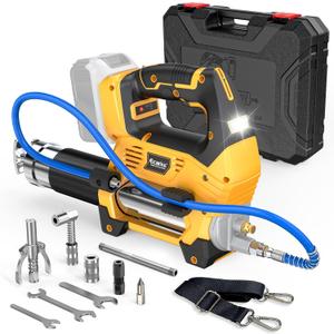 Ecarke Cordless Grease Gun, Compatible with DeWalt 20V Battery (Bare Tool), 3Speed Adjustable Flow, 12,000 PSI Max, 39 Hose, Works with Bulk & Cartridge Grease, for Farm/Truck/Construction