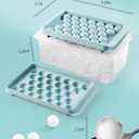 Ice Cube Tray with Lid and Bin Round Ice Cube Trays for Freezer, BPA-Free Food-Grade Ice Mold, Stackable Ice Ball Maker, Iced Bucket Kits, Circle Ice Tray for Cocktails, Whiskey, Coffee, and Drinks