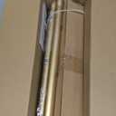 OLV 2 Pack Gold Industrial Curtain Rods for Windows 48 to 84 Inch(4 to 7 Feet), 1 Inch Diameter Blackout Wrap Around Adjustable Heavy Duty Window Drapery Rods, Indoor and Outdoor