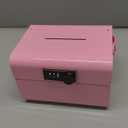 Honeydak Locked Medicine Box for Medication Safe Lockable Metal Storage Box Fridge Snacks Food Phone Container with Combination Code for Personal Private Items Home Dorms Office Organization(Pink)