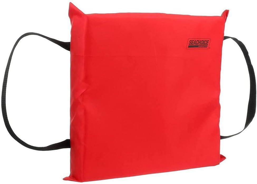 Seachoice Emergency Marine Foam Flotation Cushion, Square, 15 in. X 15 in, Red, One Size