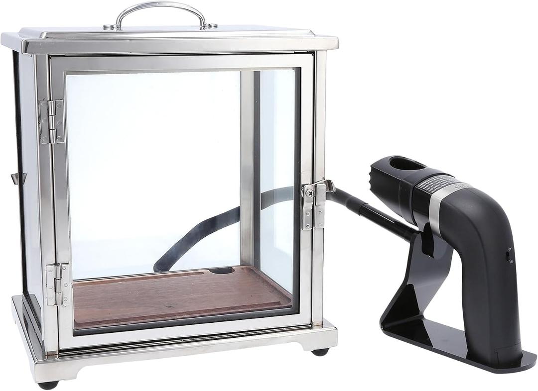 Crafthouse by Fortessa Glass Cocktail Smoking Box with Handheld Smoker