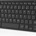 OMOTON Wireless Keyboard - 2.4G USB, Compact and Quiet, Slim Wireless for Laptop Tablet Computer Desktop and PC (Black)