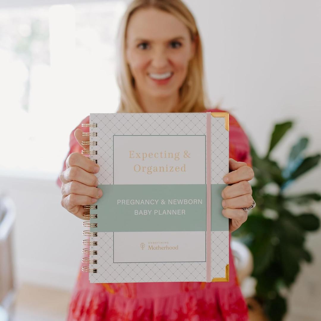 Expecting and Organized New Baby Planner  Pregnancy Organizer and Checklist Journal for First-Time Moms  140+ Page Hardcover Keepsake by Undefining Motherhood