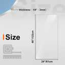 KINLINK 24x48 Plexiglass Sheets 1/8 inch Thick, 3mm Clear PET Large Acrylic Sheets Plastic Sheet for DIY Project, Craft, Table top, Picture Frame, Acrylic Sign and Wedding Invitation 2 Pack