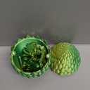 Easter Eggs Filled with Dinosaur Toys, 3D Printed Animals Mystery Crystal Dragon Egg with Articulated Tyrannosaurus Rex, Easter Basket Stuffers Fidget Toy for Adults Kids (Yellow Green)