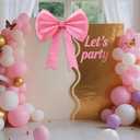 Large Pink Bow Decor, 35''25'' Big Bow Decorations for Birthday Party, Giant Velvet Felt Bow for Wedding Backdrop, Wall Decor, Baby Shower, Room, Christmas, Anniversary Decorations