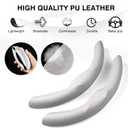 Canvcle Steering Wheel Cover for Telsa Model 3/Y 2016-2025 2026 Highland/Juniper Accessories Carbon Fiber Steering Wheel Cover Protector Non-Slip, Comfortable, Breathable, Model 3/Y Accessories, White