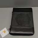 Christian Art Gifts Classic Faux Leather Bible Cover for Men and Women: Be Strong and Courageous - Joshua 1:9 Inspirational Bible Verse with Lion, Gray and Black, XL (Extra Large)