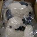 meowtastic Black & White Dog Weighted Stuffed Animals - 28 Inch 5.0 Pounds Weighted Plush Dog Stuffed Animals - Large Stuffed Dog Plush Pillow - Cute Plush Toys Gifts for Kids & Adults (28" 5.0 lbs)