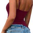 PRETTYGARDEN Women's Summer Spaghetti Strap Tank Tops Sleeveless Camisole Blouses Asymmetrical Going Out Basic Tank Shirt (XXL)