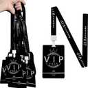 30 Sets PVC VIP Badge lanyards and Plastic Pass Cards,Perfect for Backstage Access,Breakaway Concerts, Parties, Birthdays, ensuring a and Functional Solution for Event Organizers (Sliver)