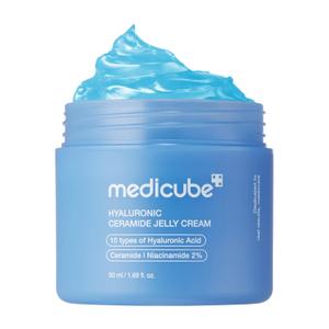 medicube Jelly Cream with Hyaluronic Acid | Daily Moisturizer for All Skin Types | Long-lasting Hydration with Hyaluronic Acid, Ceramides, Multi Peptides | Supports Skin's Natural Barrier | 1.69 fl.oz