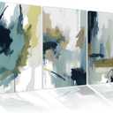 Motivilla 24x16 In Canvas Wall Art Set of 3, Blue Abstract Watercolor