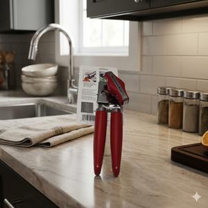 KitchenAid Classic Multifunction Can Opener and Bottle Opener Easy to Use, Razor Sharp Stainless Steel Cutting Wheel, Soft Ergonomic Handles, Black (8.34-Inch)