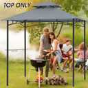 MASTERCANOPY Grill Gazebo Replacement Canopy Top for Model L-GG001PST-F, 94.88"L x 59.25"W x 22.05"H (Gray)