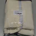 Pleated Cream Beige Linen Blackout Curtains for Bedroom 90 Inch Length 2 Panels Pinch Pleat Back Tab Neutral Farmhouse Living Room Darkening Curtains Track System Thermal Insulated Black Out Drapes (40"W x 90"L (Pack of 2))