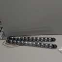 Partsam 2Pcs 15" Inch White Led Trailer Reverse Backup Light Bars Clear Lens, Sealed 11 LED Flange Mount Trailer Truck 15" Inch Reverse White Light Bar Utility Marker Light Bar RV Front Access Light