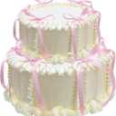 Bow Cake Toppers, 10 Pcs Bow Cupcake Toppers, Pink Bows Themed Cake Party Decorations, Pink Birthday Cake Decorations, Cake Decorations for Birthday Wedding Baby Shower Party Supplies