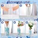 56 Pcs Easter Centerpieces for Tables Easter Vase Filler Floral Picks with Pearlescent Eggs Colorful Flower Arrangements for Home Table Centerpieces Vase Spring Decor(Blue and White)