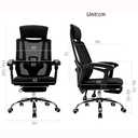 Swivel Office Chair, Computer Chair, Office Chair, Backrest Gaming Chair, The Company Chairs, Reclining Ergonomic Chair, with A Footrest, White/Black Task Chair