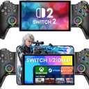 Switch Controller Compatible With Nintendo Switch 2/1/OLED With Hall Joystick LED, Wireless One-Piece Handheld Mobile Phone Controller for iPhone Android Support Xbox, Steam Link, PlayStation 3 skins