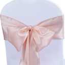Satin Chair Sashes Ties - Babenest Upgraded 50 pcs Chair Ribbons Bows for Wedding Banquet Party Christmas Baby Shower Events Decoration (Blush Pink)