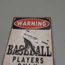 Vintage Baseball Wall Decor Sign - Metal Art for Boys Room Decor, Gift for Baseball Lovers - Perfect for Sports Themed Bedroom Decor, 8 x 12 Inch (928)