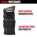 Triple Eight Saver Series Pad Set with Kneesavers, Elbowsavers and Wristsavers, Large Black