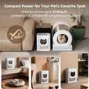 uahpet Pet Air Purifier for Home, Reduce Pet Hair, Dander, Odors, Dust, Smoke for Large Rooms up to 2100 Ft, Air Cleaner with H13 HEPA, Washable Pre-Filter & Air Quality Monitor, White+Gray