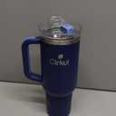 Cirkul 40oz. Midnight Blue Stainless Steel Tumbler with Handle, All-Day StrawSip, Double-Wall Insulated
