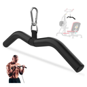 LAT Pulldown Bar Attachments for Pulley Cable Machine, Single D-Handle Tricep Press Down Bar with Rubber Handle, D Handle Cable Accessories for Gym