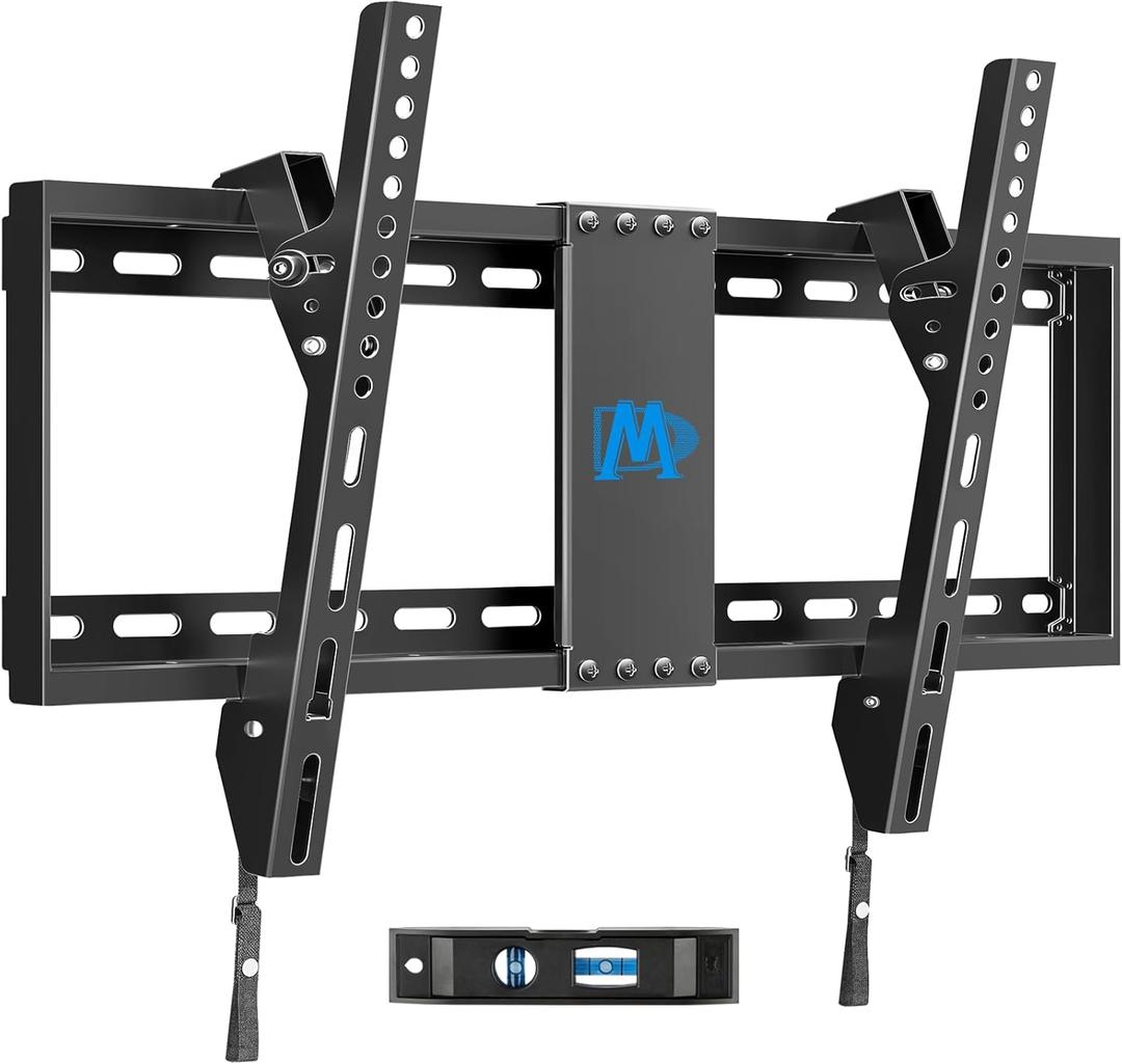 Mounting Dream UL Listed TV Mount for Most 37-75 Inch TV, Universal Tilt TV Wall Mount Fit 16", 18", 24" Stud with Loading Capacity 132lbs, Max Vesa 600 x 400mm, Low Profile Flat Wall Mount Bracket (Black)
