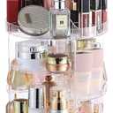 Cq acrylic Rotating Makeup Organizer,Adjustable Spinning Skincare Organizer for Vanity,Countertop,Clear Rotating Perfume Organizers,Bathroom Lazy Susan Organizer and Spin Skin Care Storage Rack,1 Pack (4 Tier No Pattern)