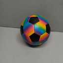 Retisee 2 Pcs Rainbow Soccer Ball with Pump Official Size Indoor Outdoor Soft Inflatable Soccer Sport Gift for Adult for Practice Game Back to School