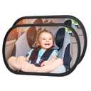 Baby Car Mirror, Safety Car Seat Mirror for Rear Facing Infant, Clear Wide View, 360°Rotation, Easily Observe the Baby Move, Secure, Shatterproof, Crash Tested and Certified (1-Pack)